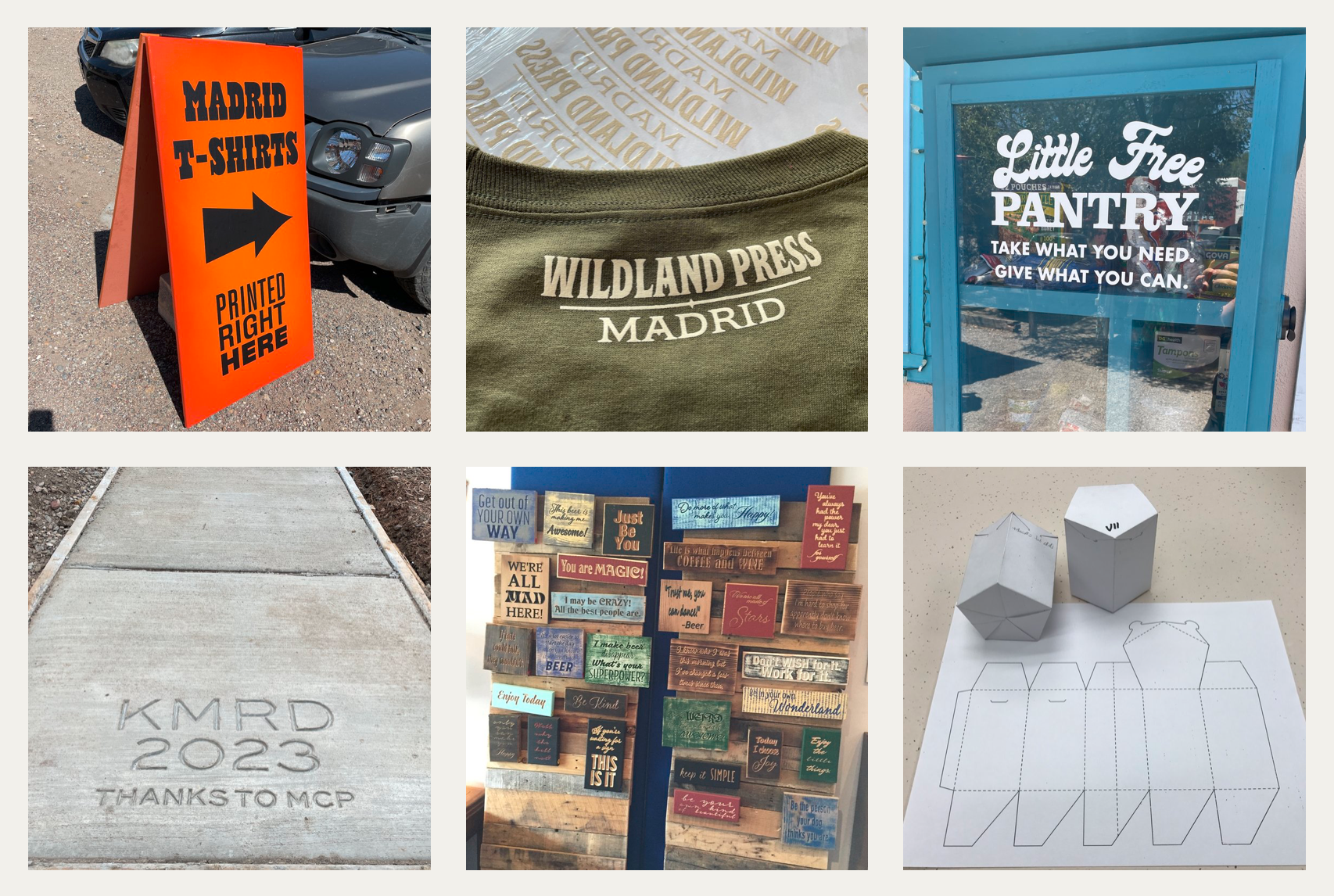 Selection of independent design work — logos, letterpress, carving