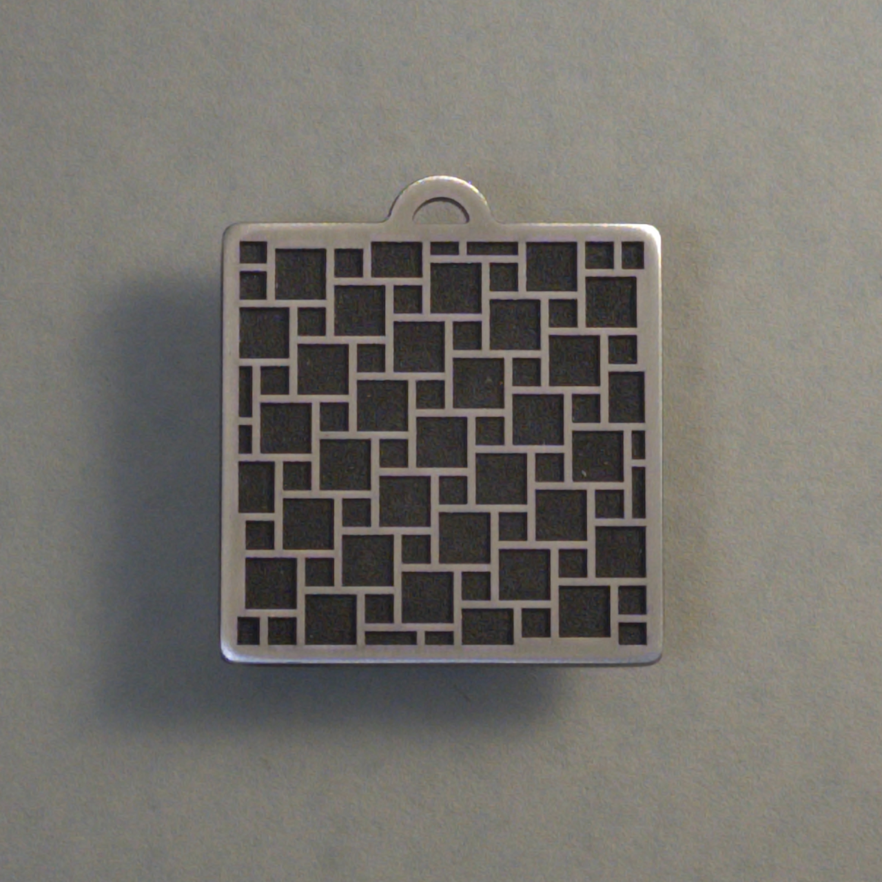 Tilted Golden Squares Pendant