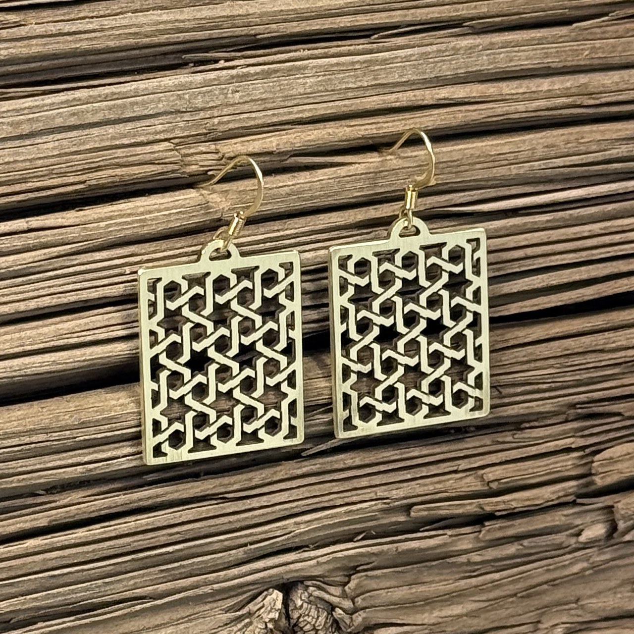Girih Woven Earrings